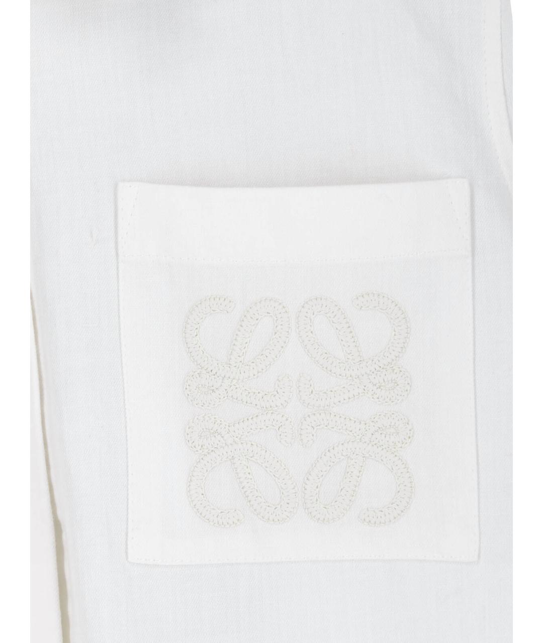 LOEWE Белая хлопковая рубашка, фото 4