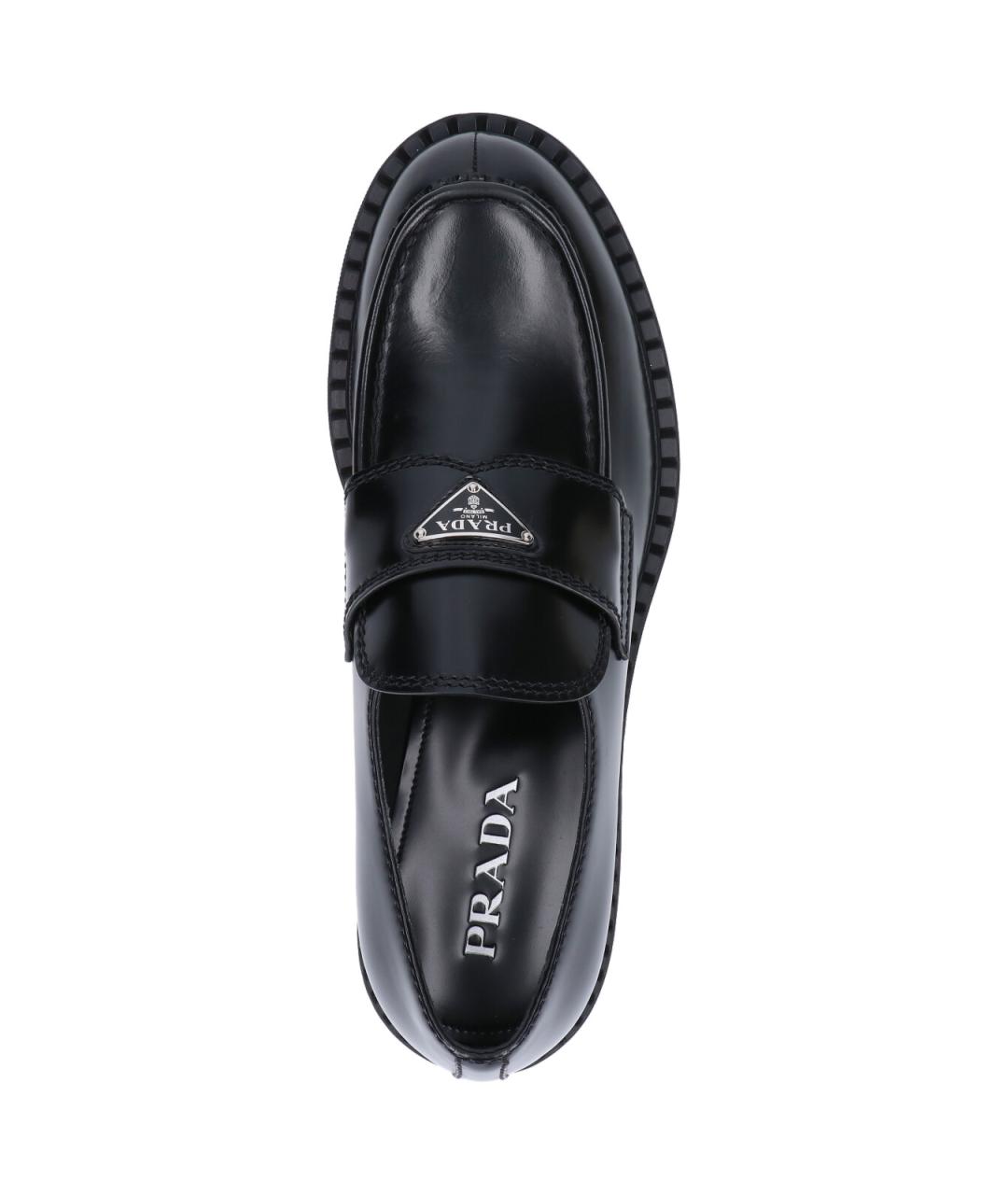 PRADA Черные кожаные лоферы, фото 5