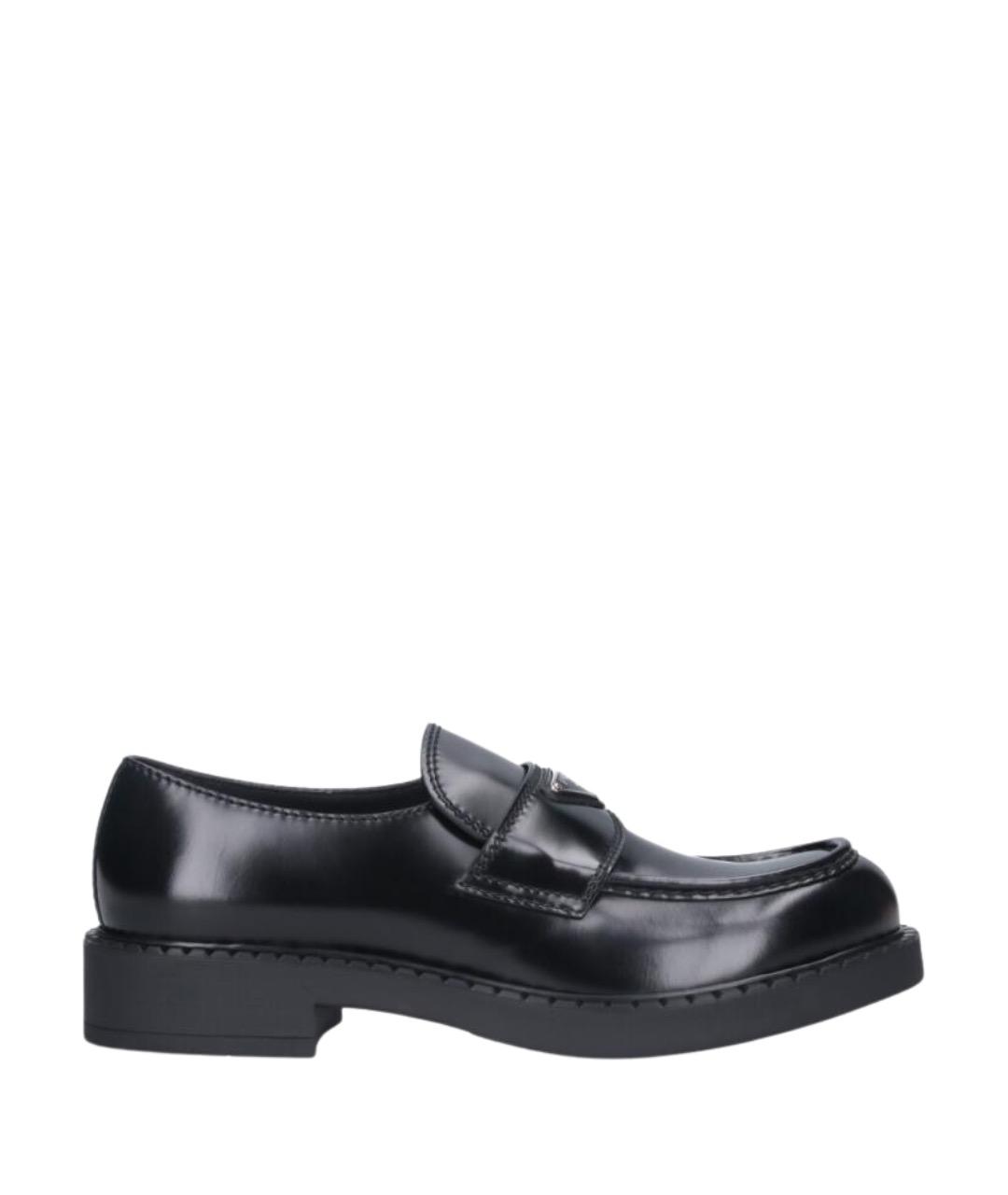 PRADA Черные кожаные лоферы, фото 1