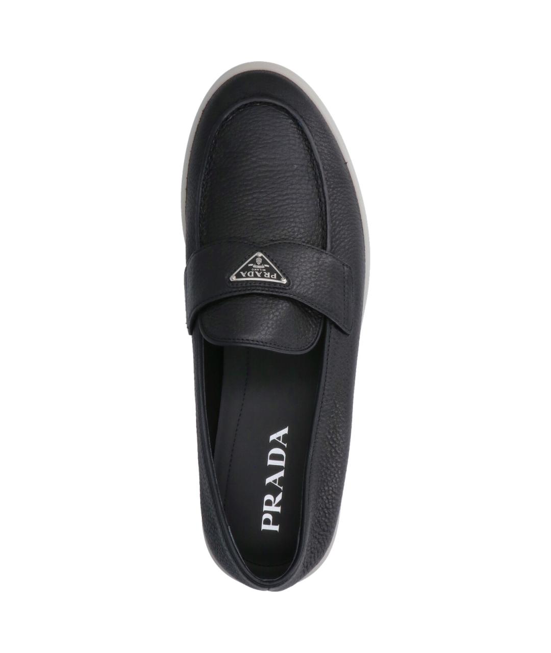 PRADA Черные кожаные лоферы, фото 5