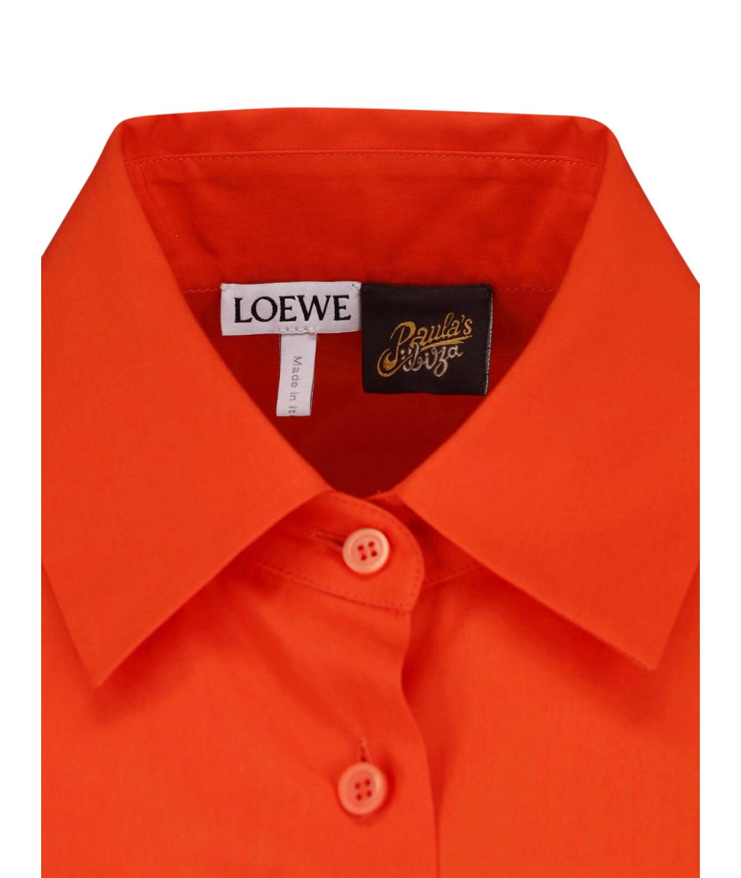 LOEWE Оранжевая хлопковая рубашка, фото 4