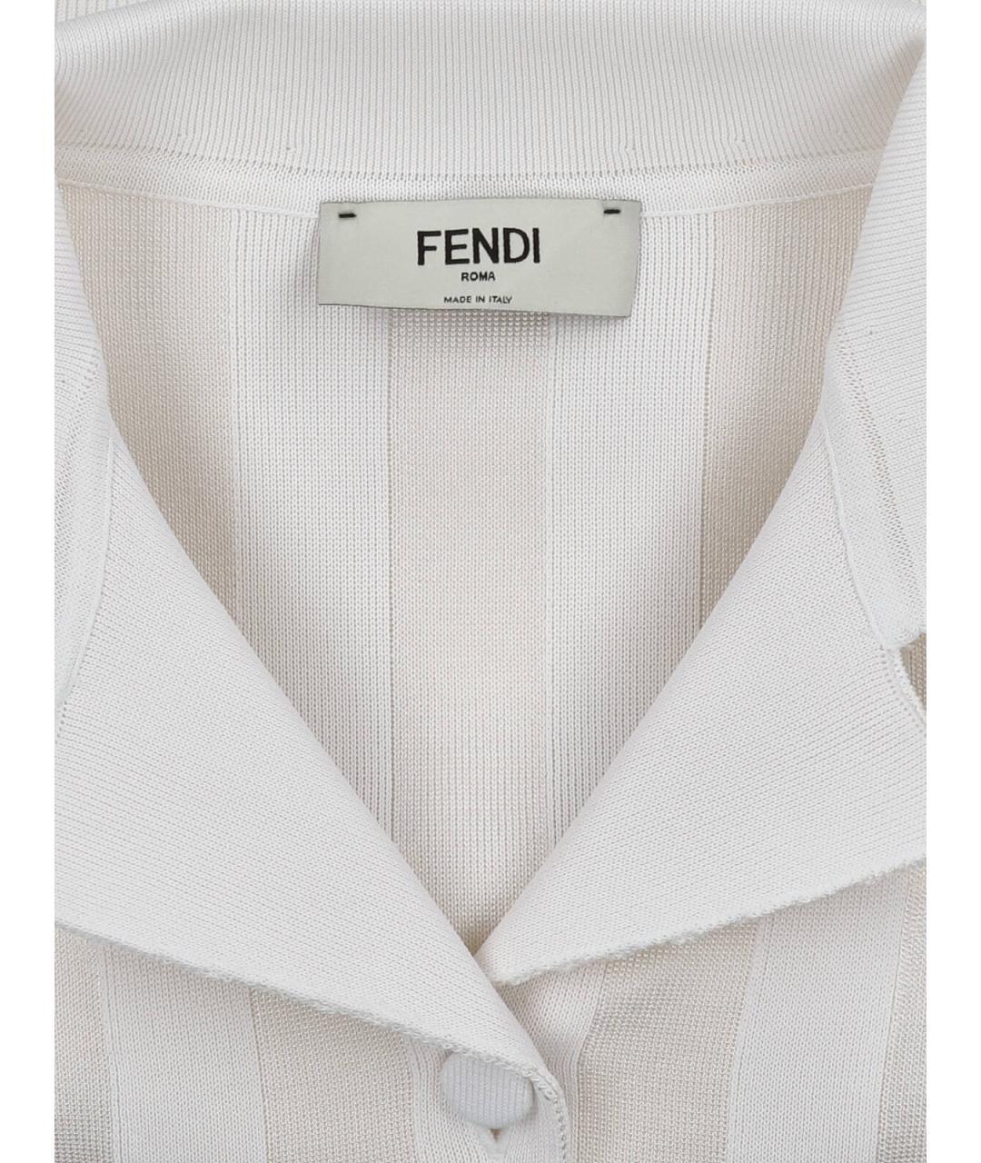 FENDI Белая вискозная куртка, фото 3