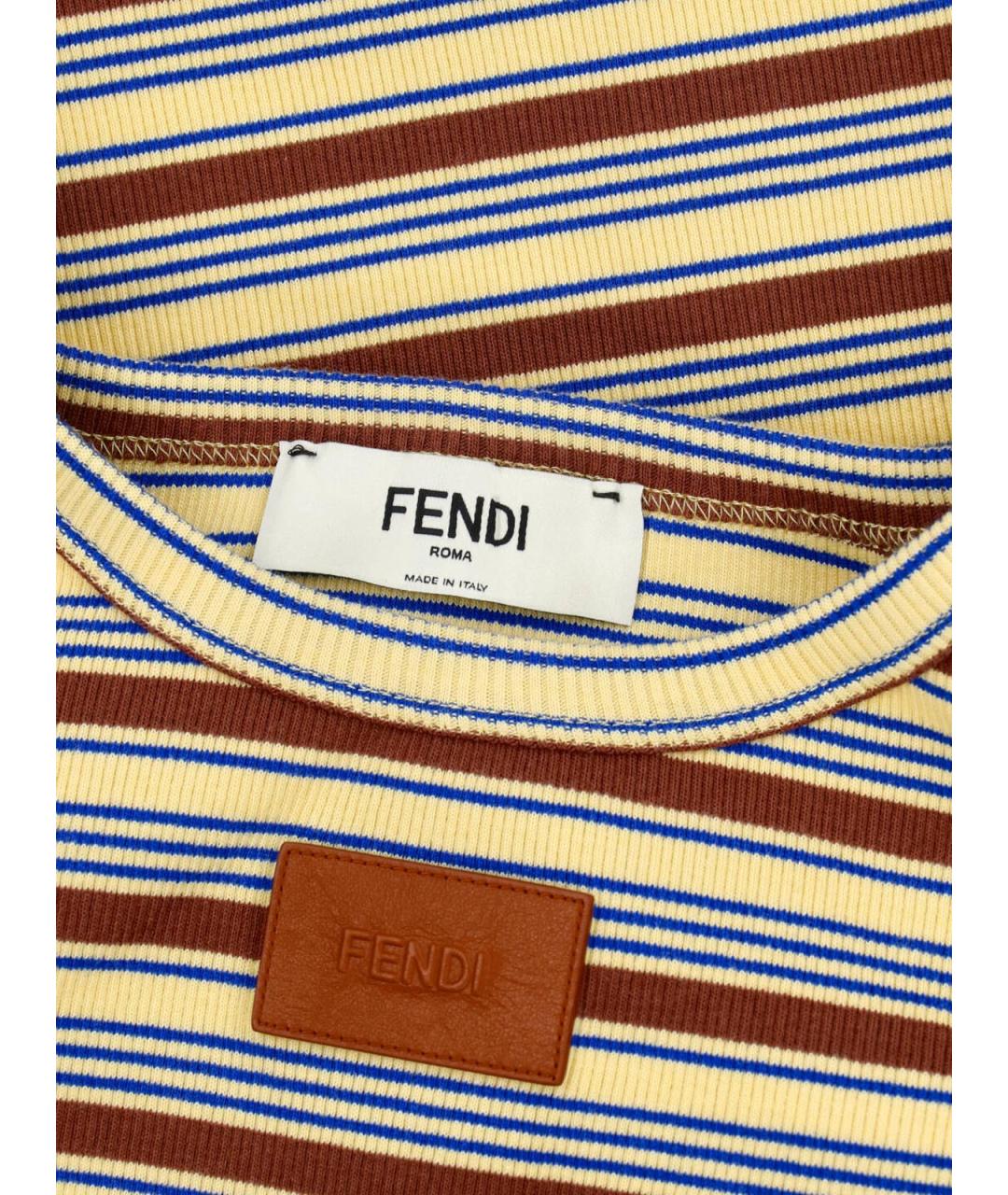 FENDI Мульти хлопковая майка, фото 3