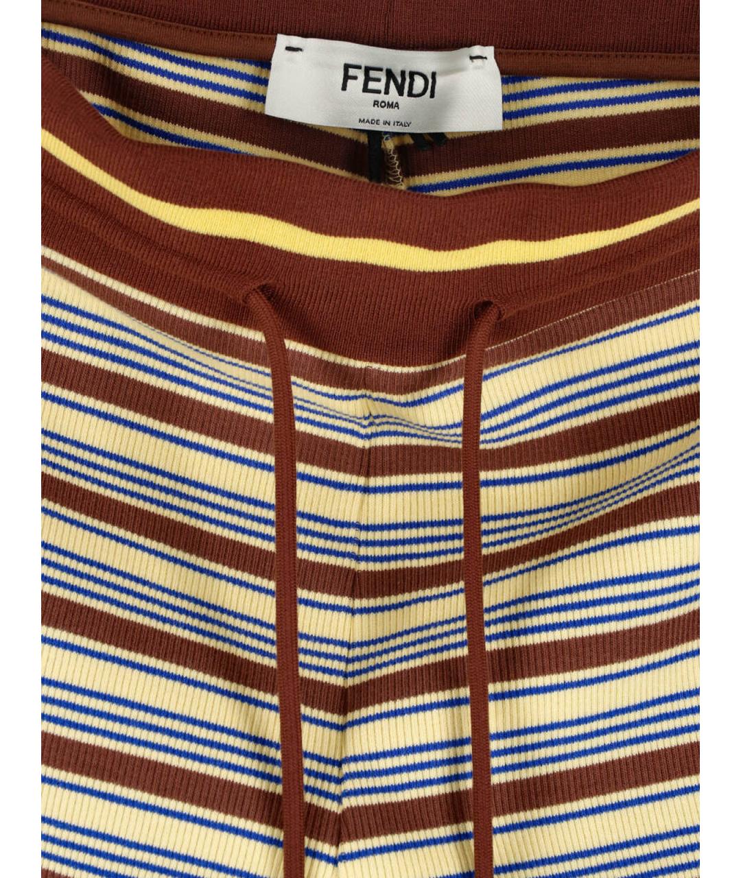 FENDI Мульти хлопковые шорты, фото 4