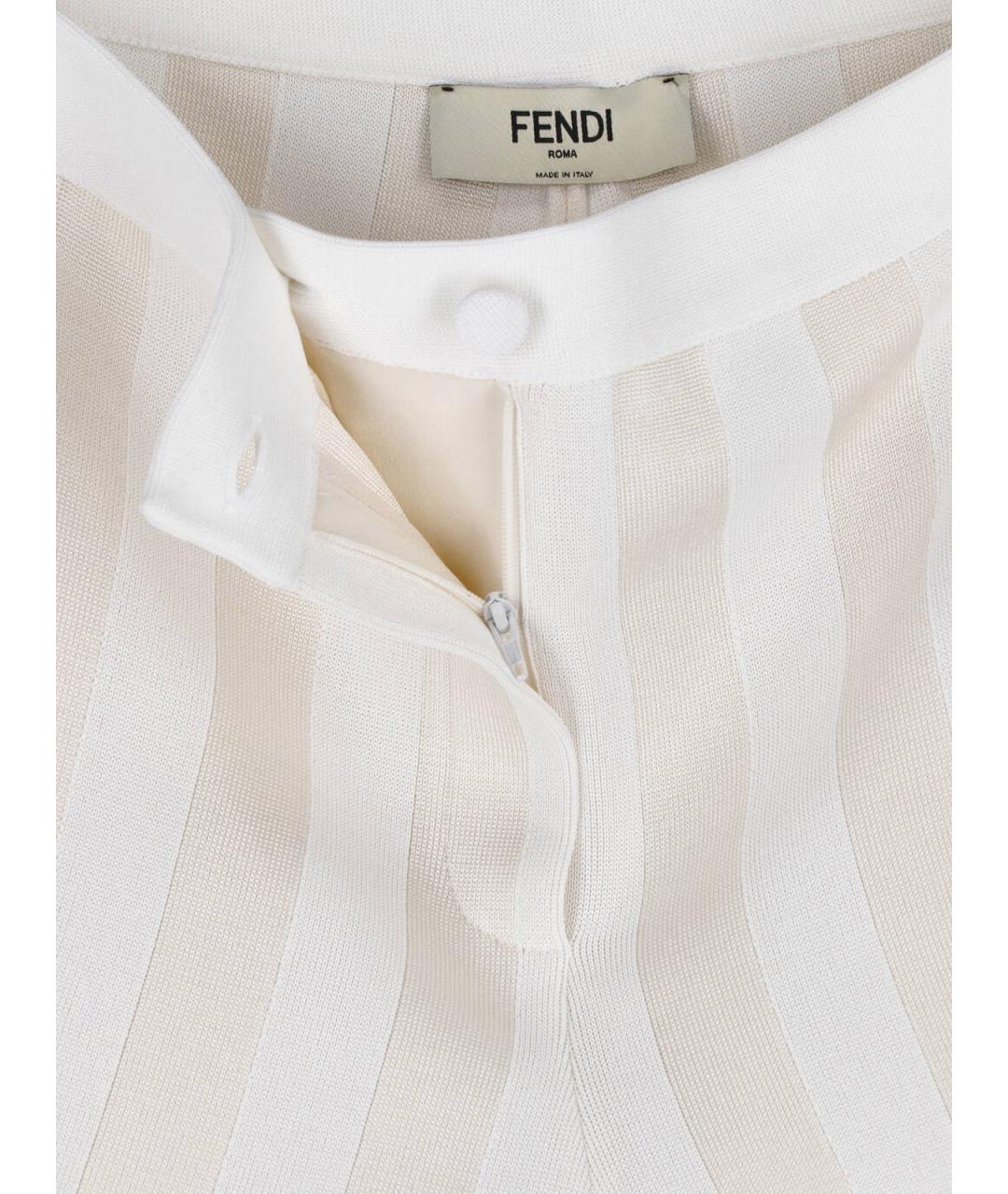 FENDI Белые вискозные шорты, фото 4