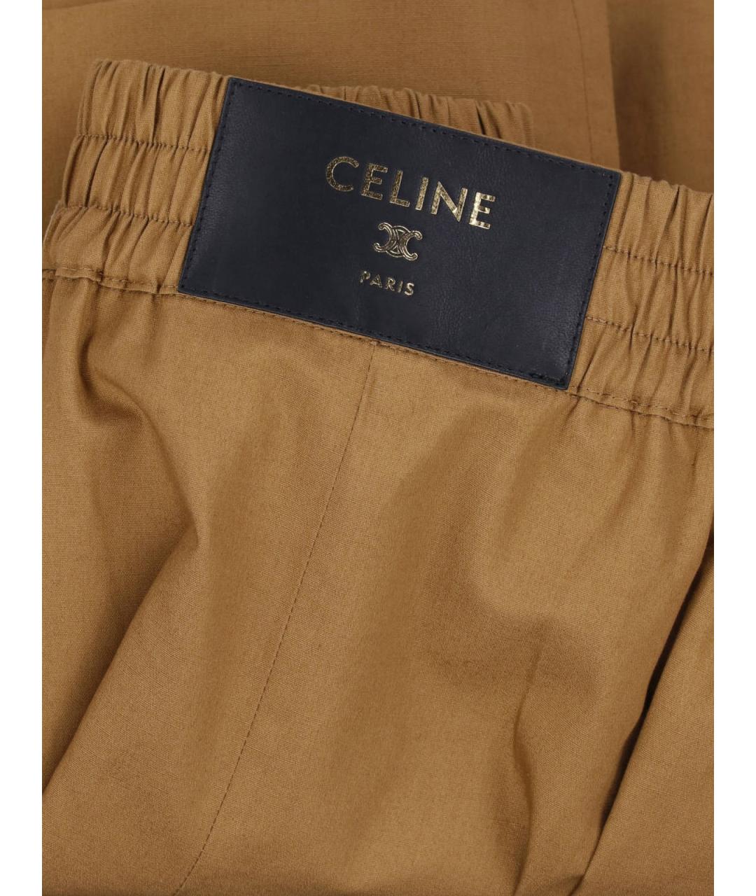 CELINE Коричневые хлопковые шорты, фото 5