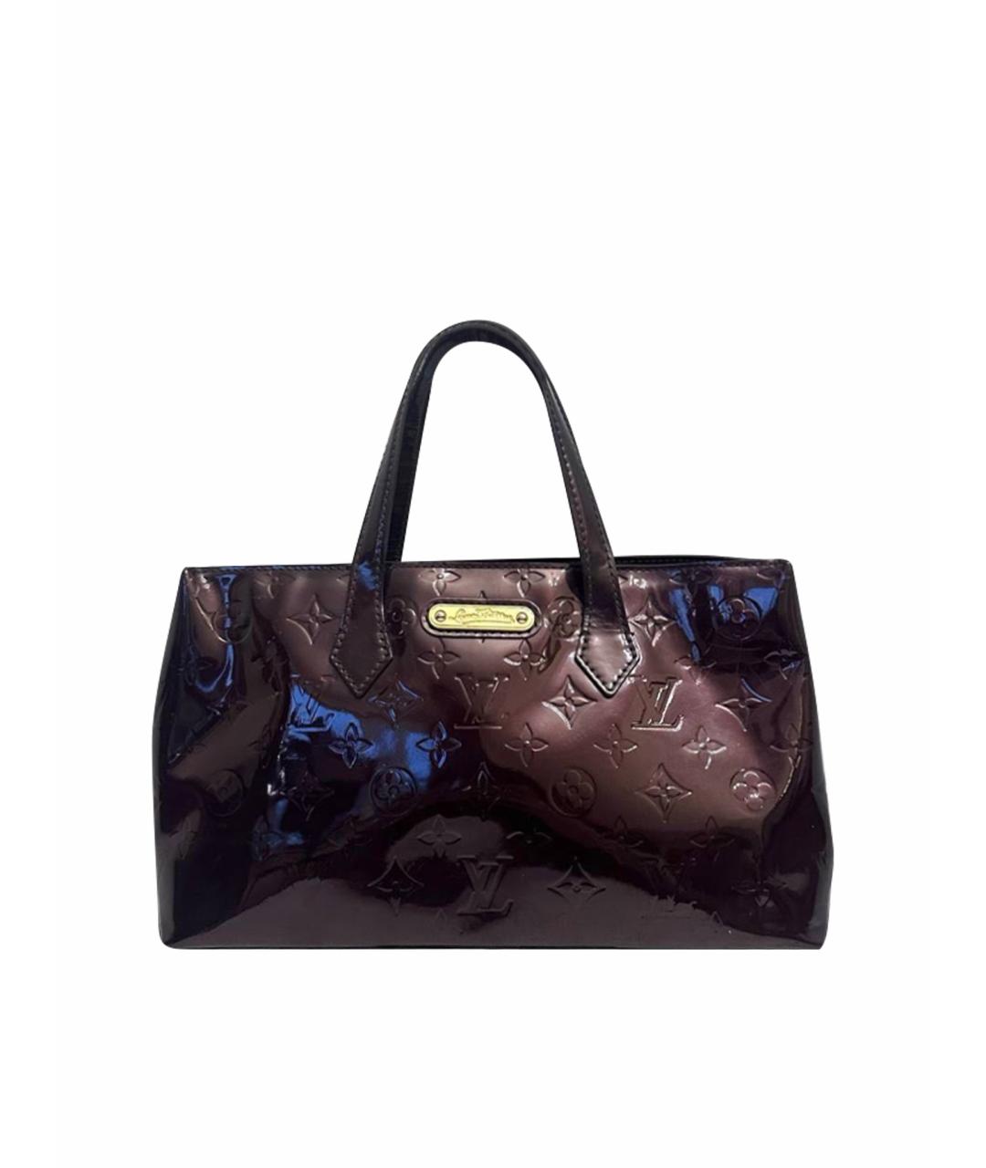LOUIS VUITTON Бордовая сумка с короткими ручками из лакированной кожи, фото 1