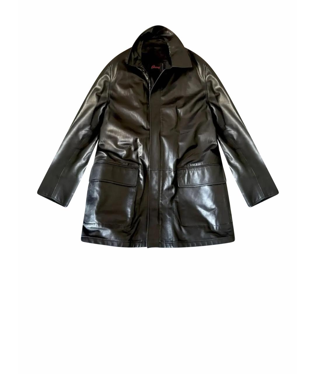 BRIONI Черная кожаная куртка, фото 1