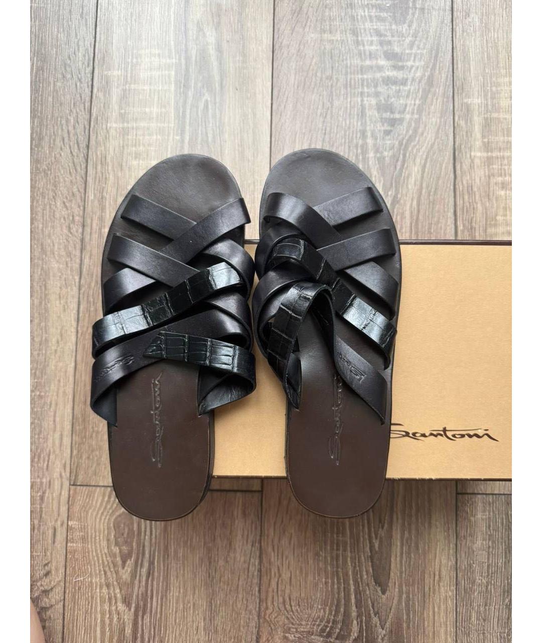 SANTONI Кожаные шлепанцы, фото 2