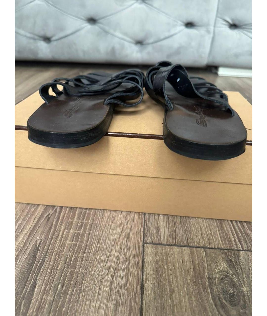 SANTONI Кожаные шлепанцы, фото 3