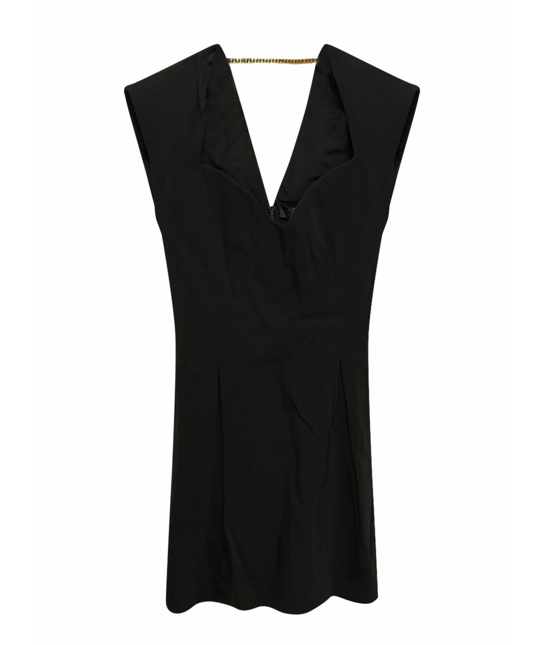 VERSACE Черное вискозное коктейльное платье, фото 1