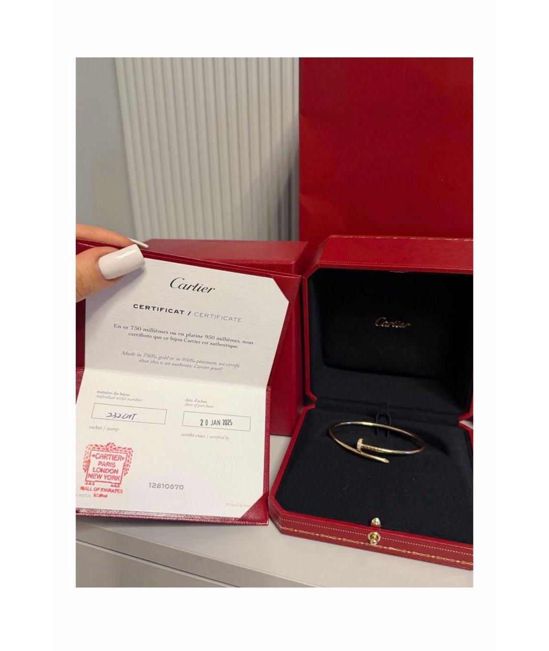 CARTIER Золотой браслет из желтого золота, фото 4