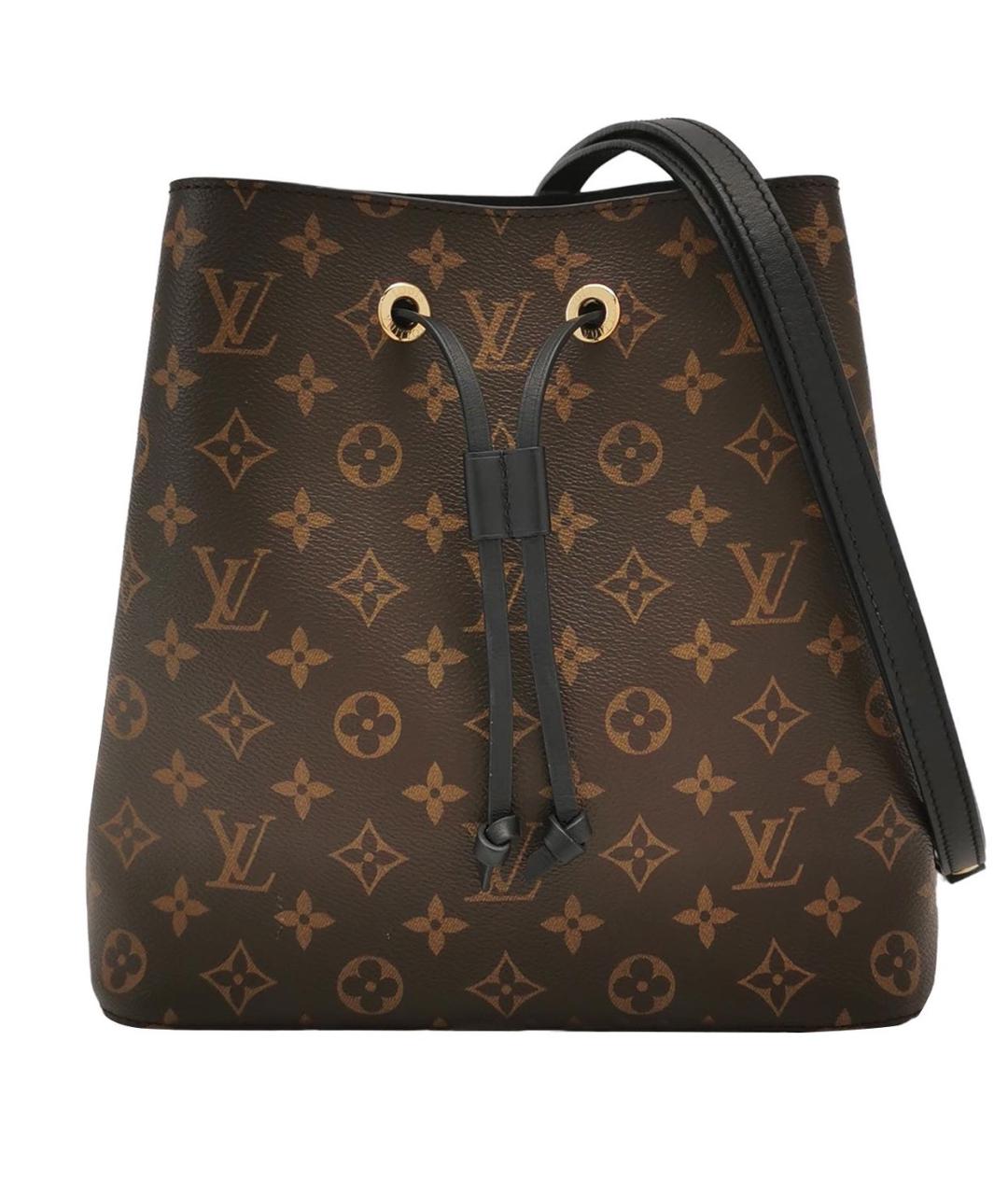 LOUIS VUITTON Черная кожаная сумка тоут, фото 1