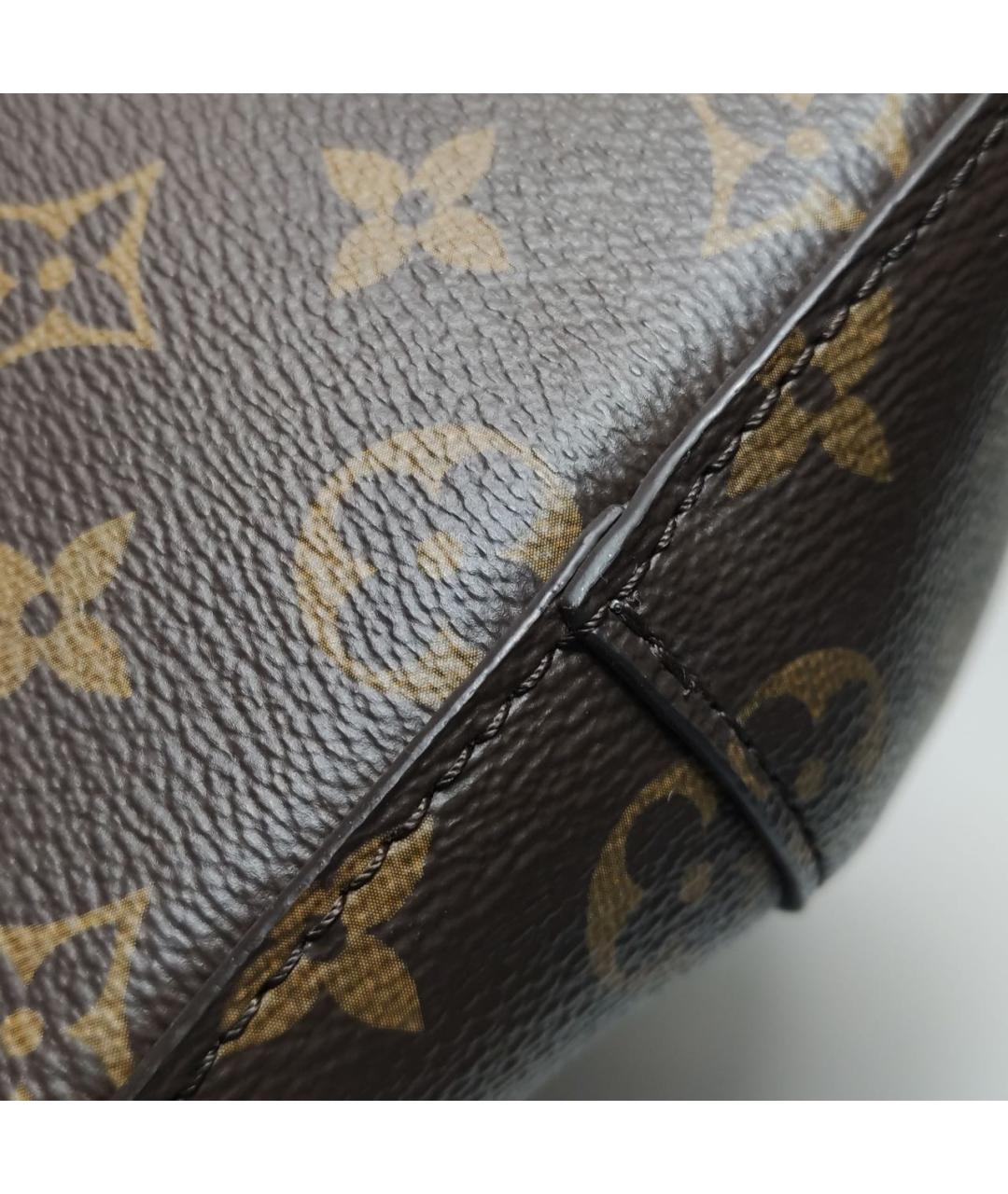 LOUIS VUITTON Черная кожаная сумка тоут, фото 4