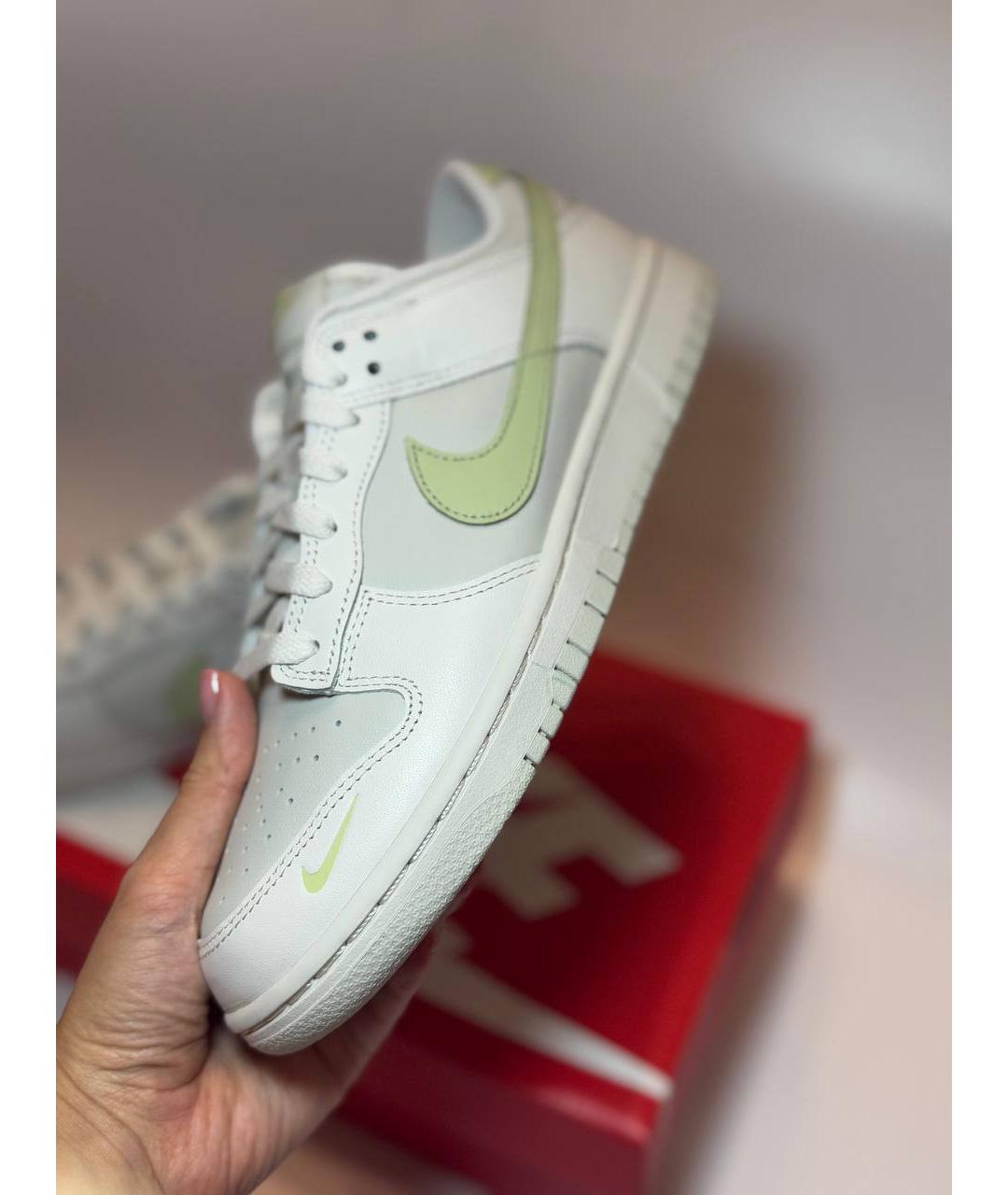 NIKE Бежевые кожаные кроссовки, фото 6