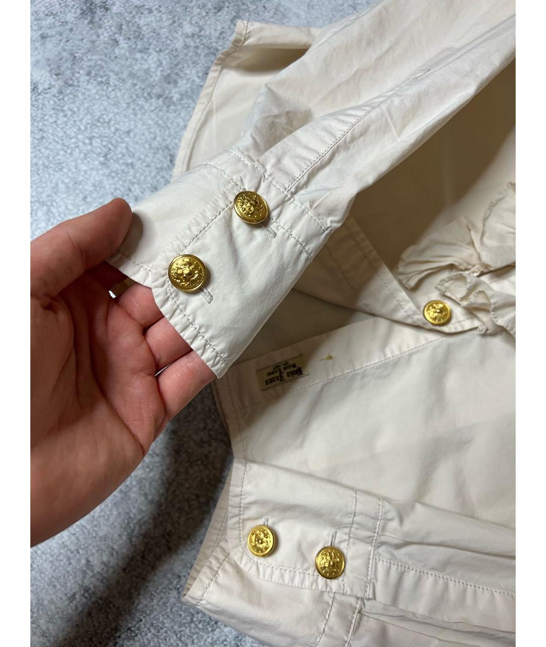 RALPH LAUREN Бежевая хлопковая рубашка, фото 5
