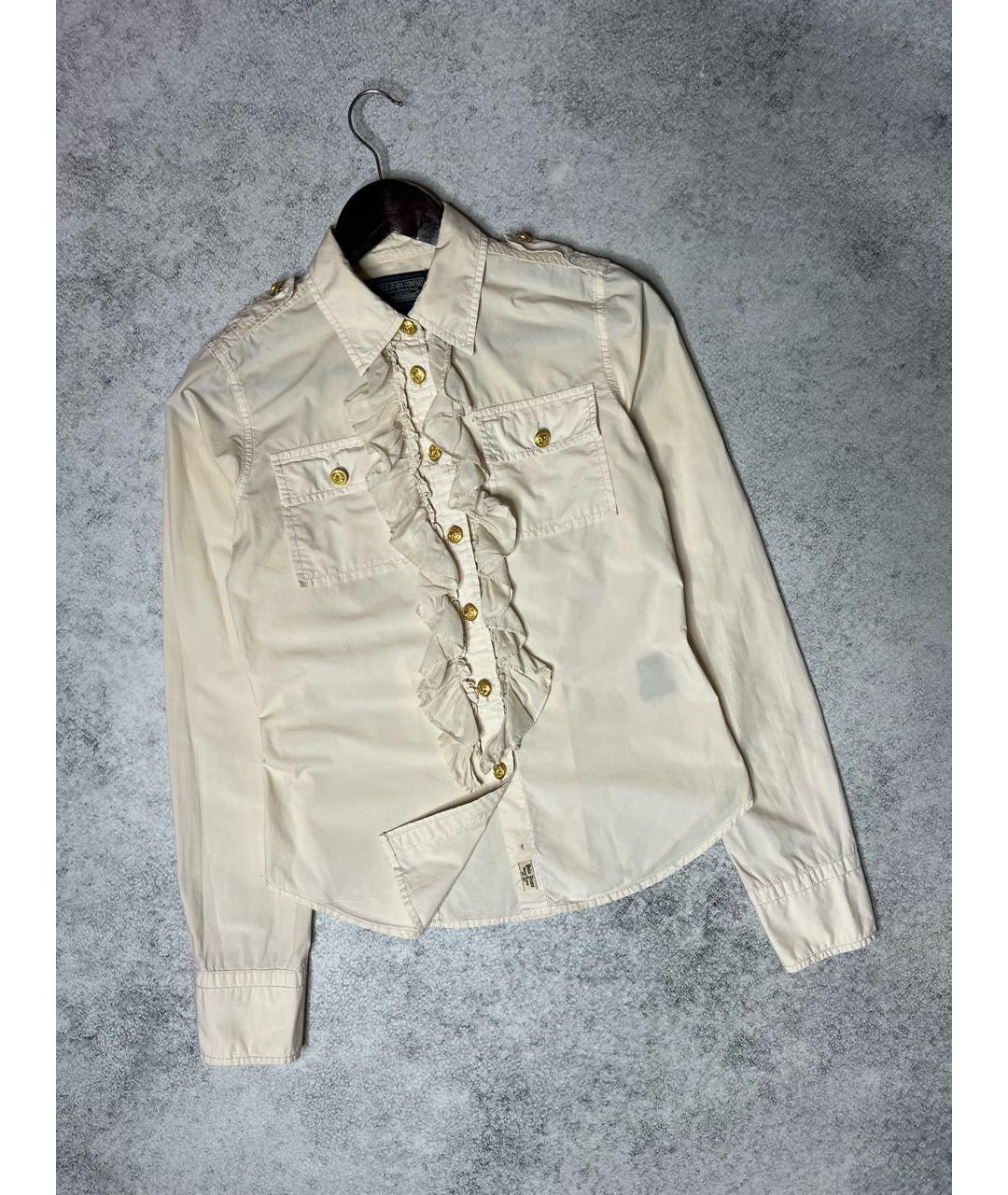 RALPH LAUREN Бежевая хлопковая рубашка, фото 8