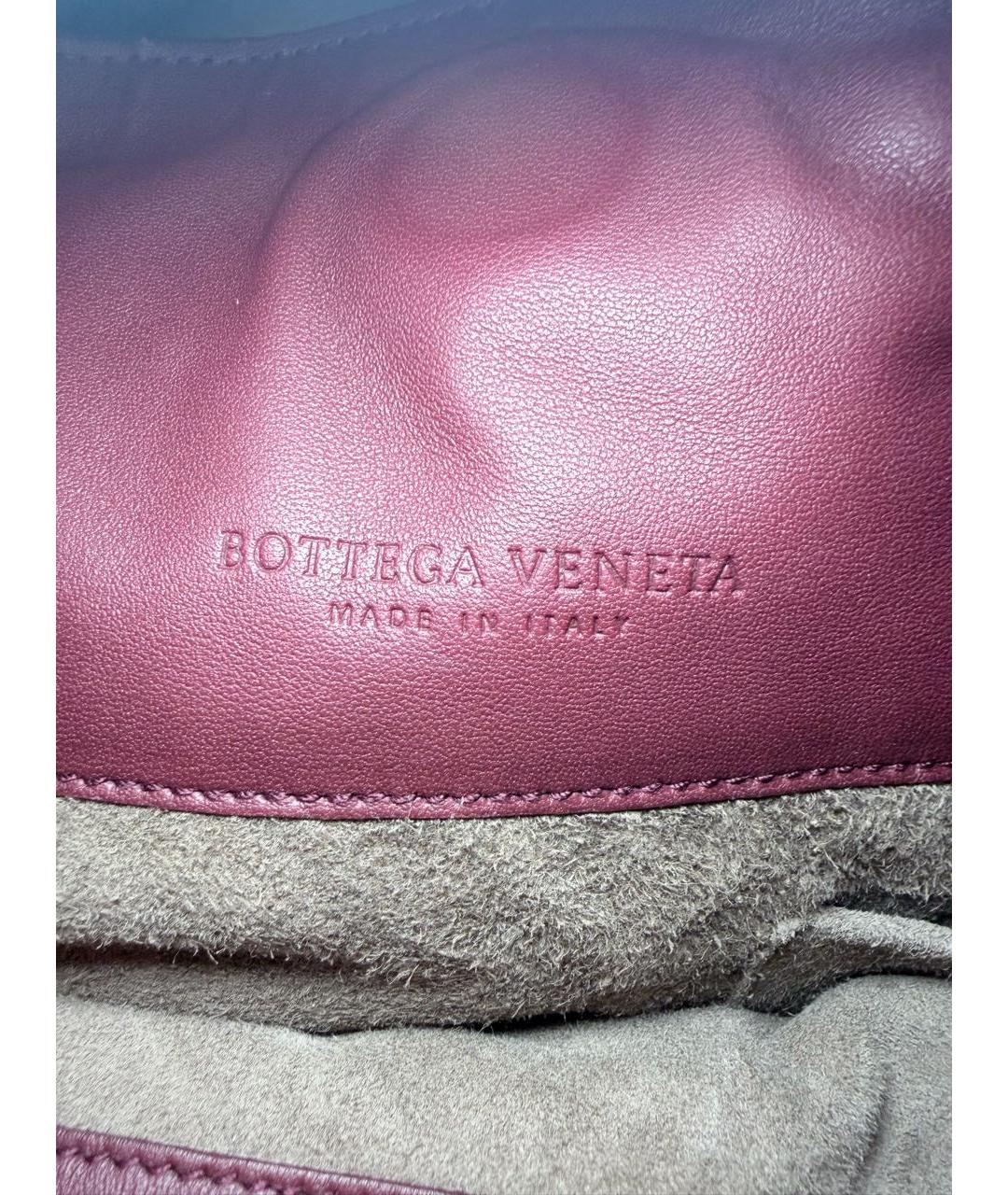BOTTEGA VENETA Бордовая кожаная сумка тоут, фото 5