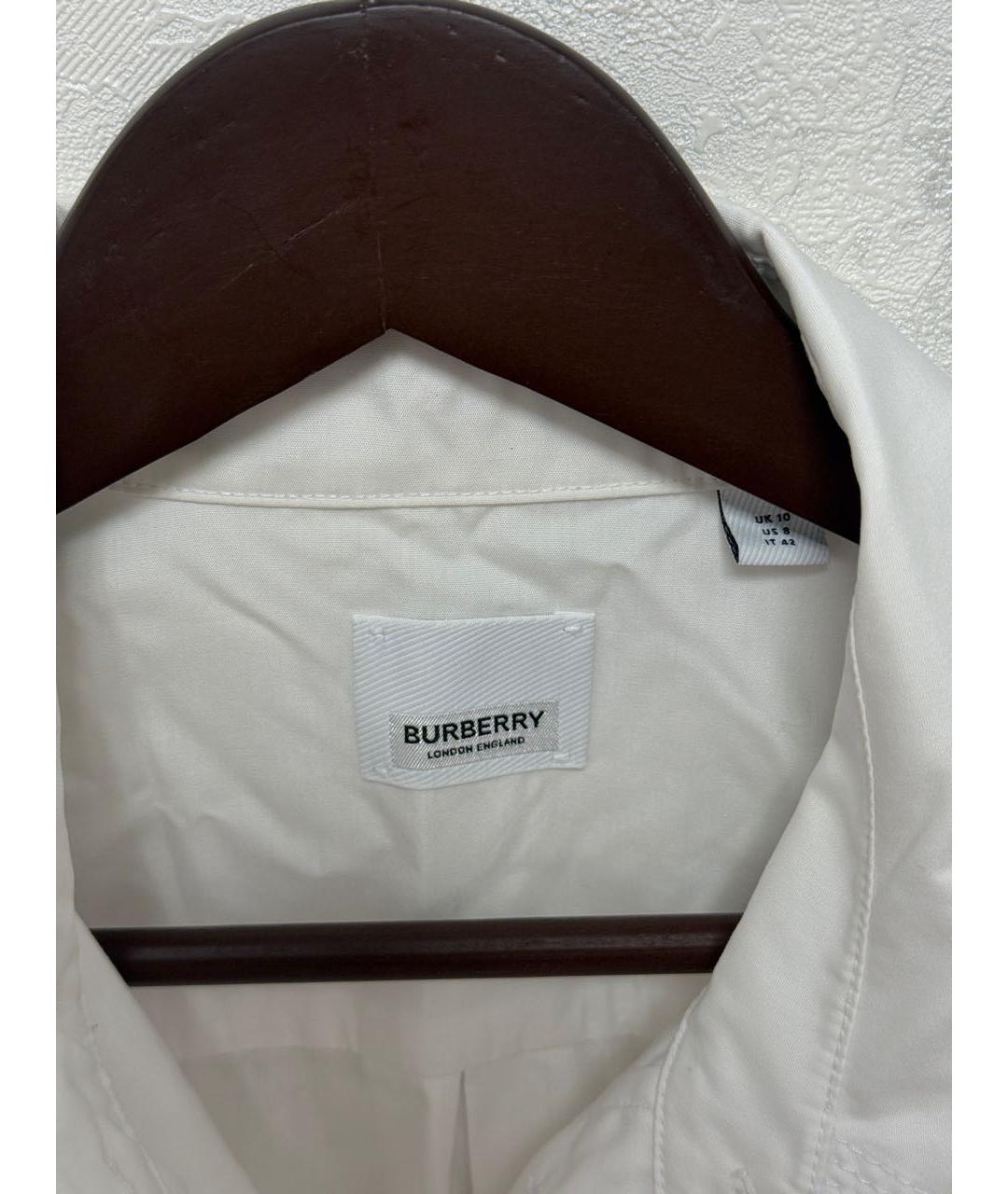 BURBERRY Белая хлопковая рубашка, фото 3