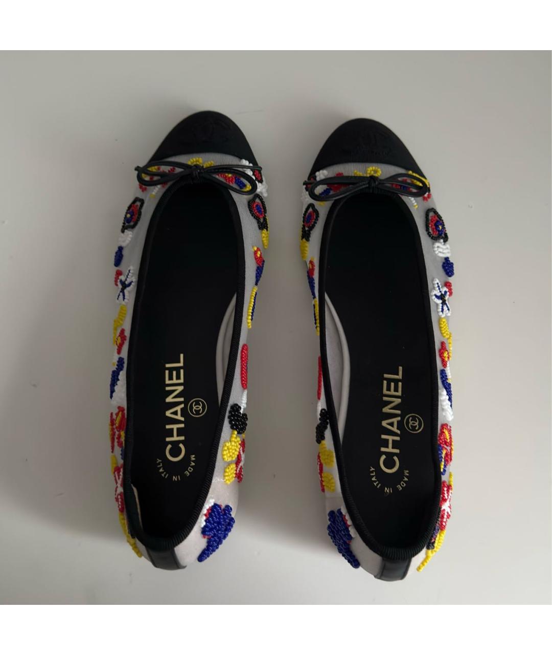 CHANEL Мульти текстильные балетки, фото 3