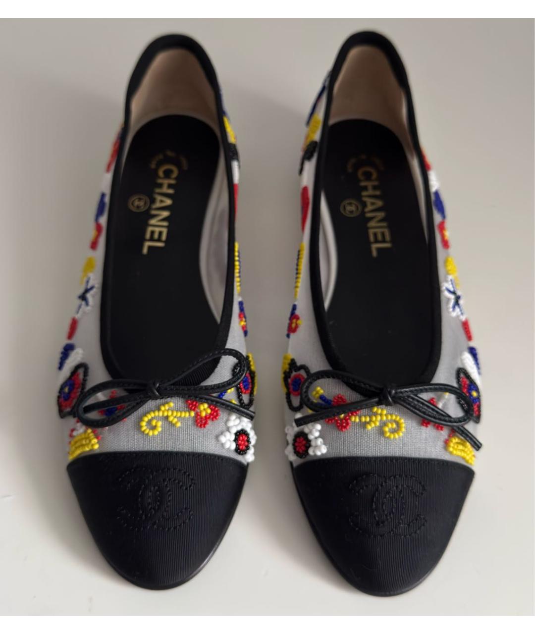 CHANEL Мульти текстильные балетки, фото 2