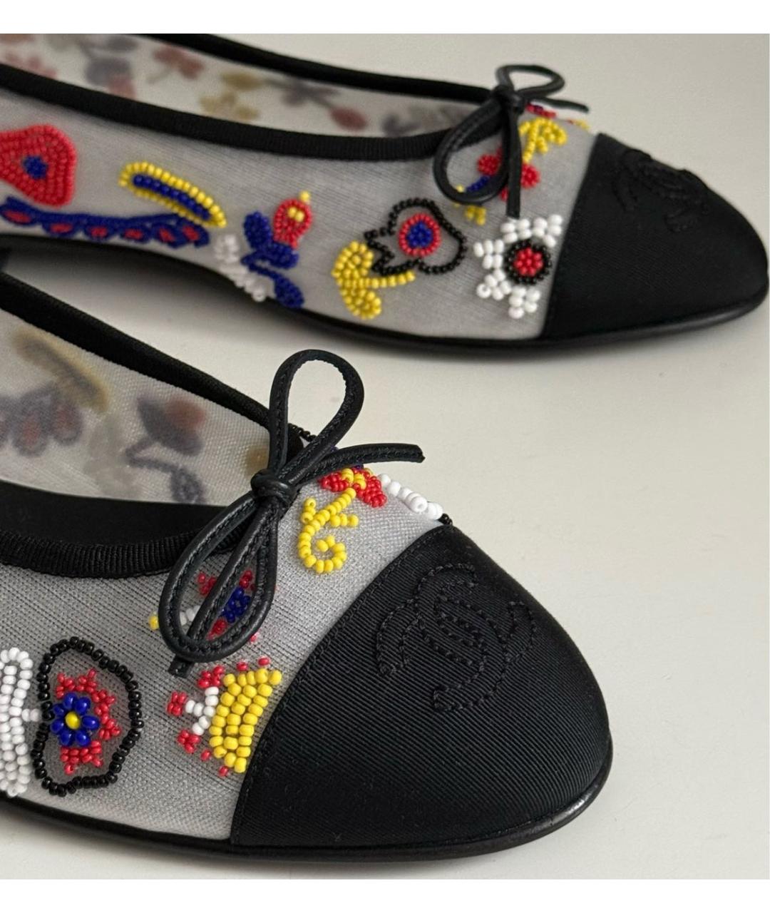 CHANEL Мульти текстильные балетки, фото 6