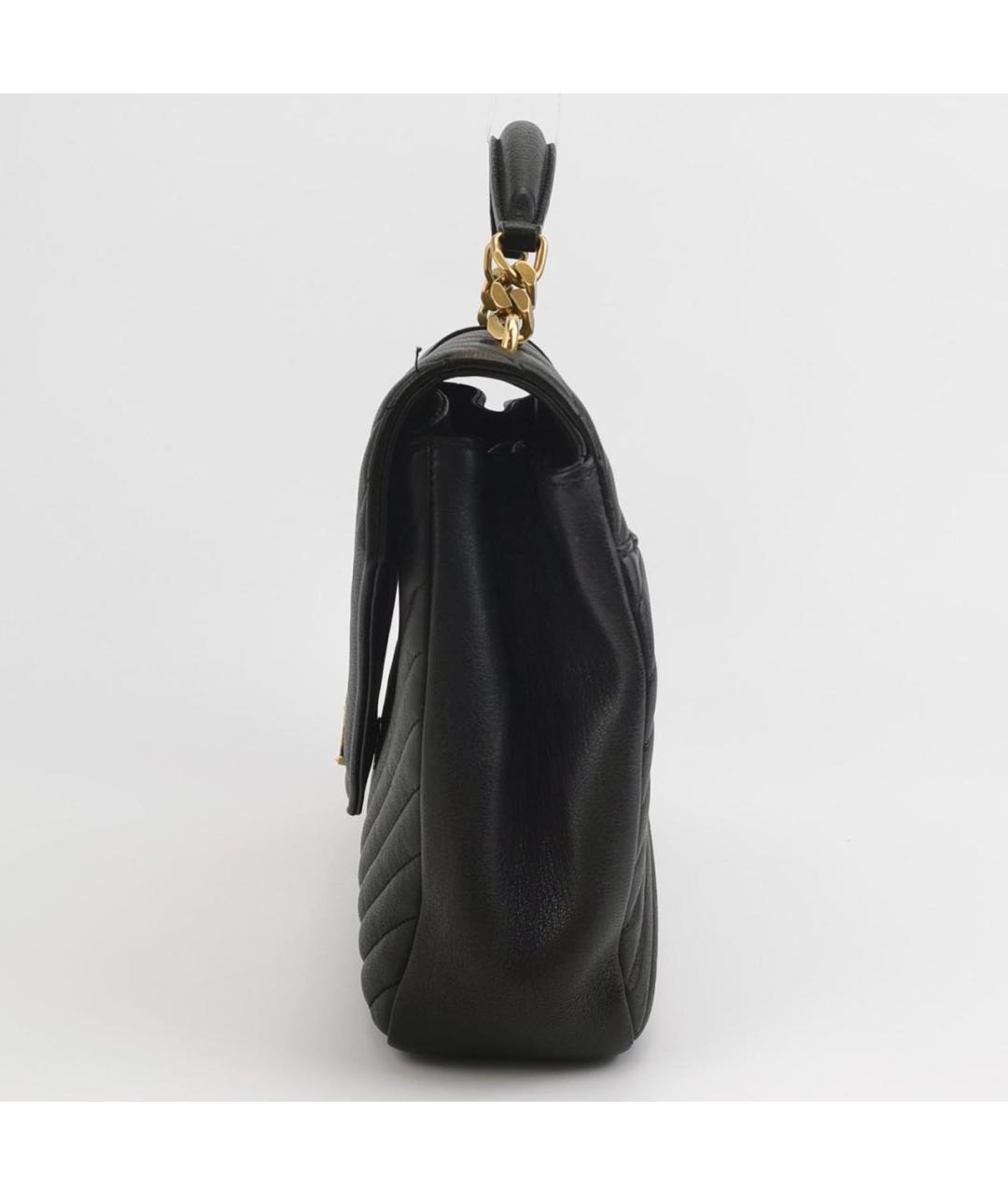 SAINT LAURENT Черная кожаная сумка через плечо, фото 2