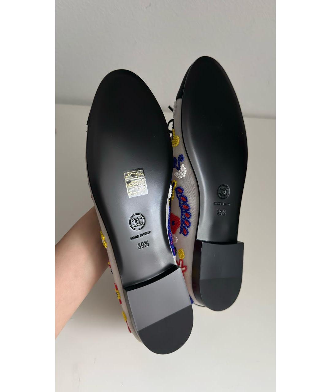 CHANEL Мульти текстильные балетки, фото 7