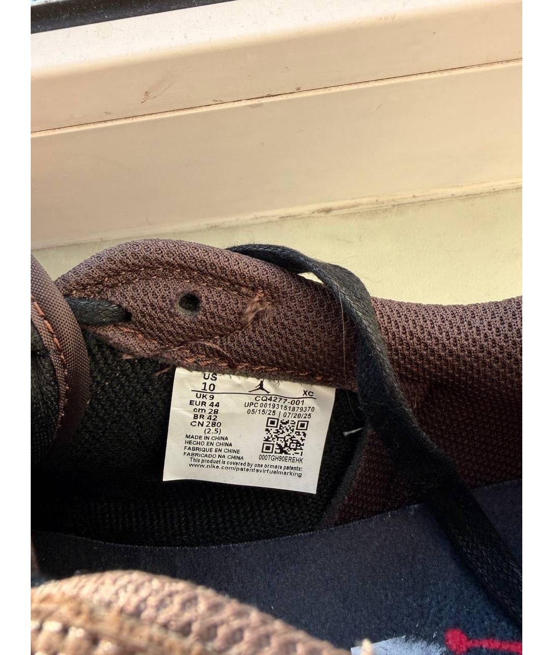 NIKE Коричневые кожаные низкие кроссовки / кеды, фото 8