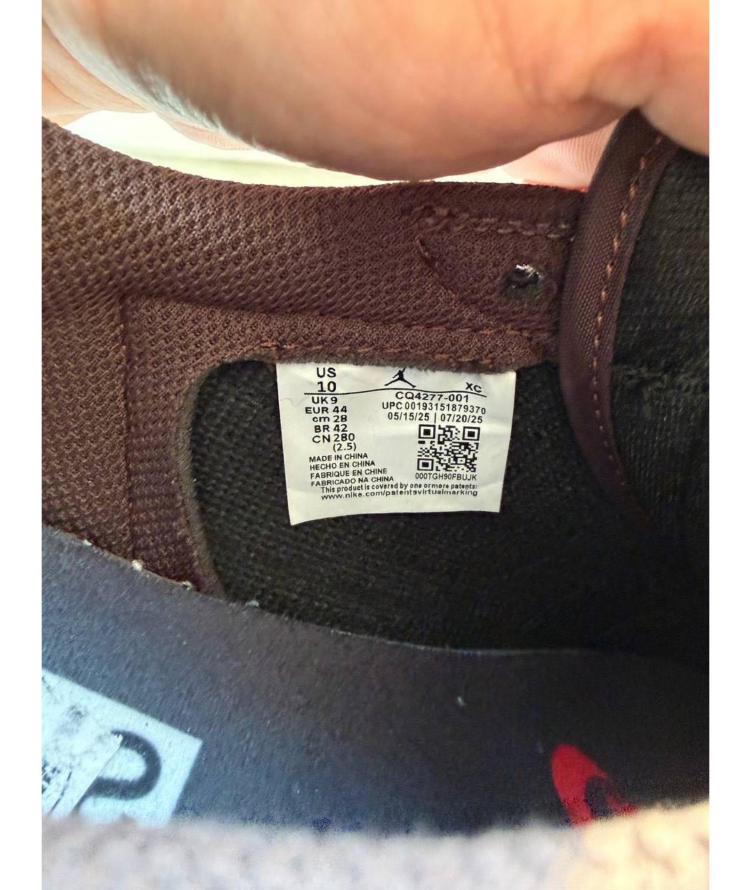 NIKE Коричневые кожаные низкие кроссовки / кеды, фото 5