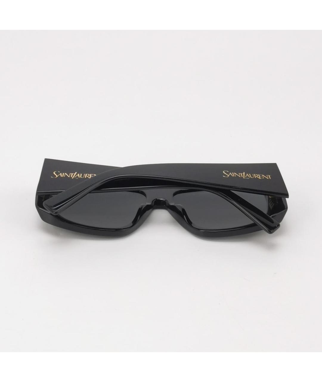 SAINT LAURENT Черные пластиковые солнцезащитные очки, фото 3