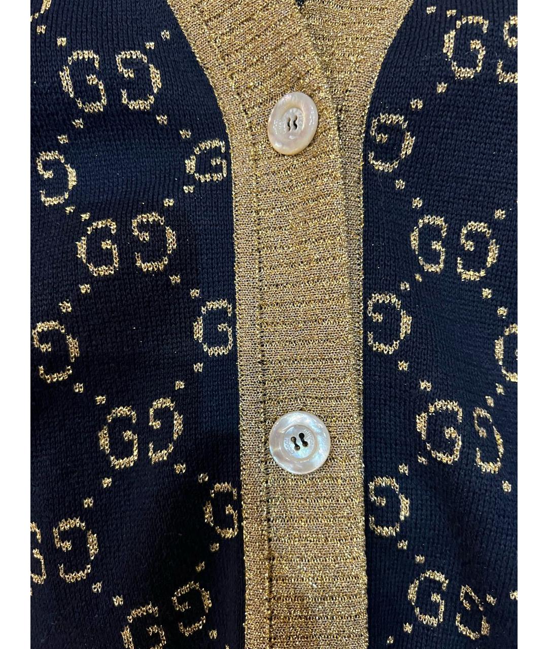 GUCCI Темно-синий хлопковый кардиган, фото 5