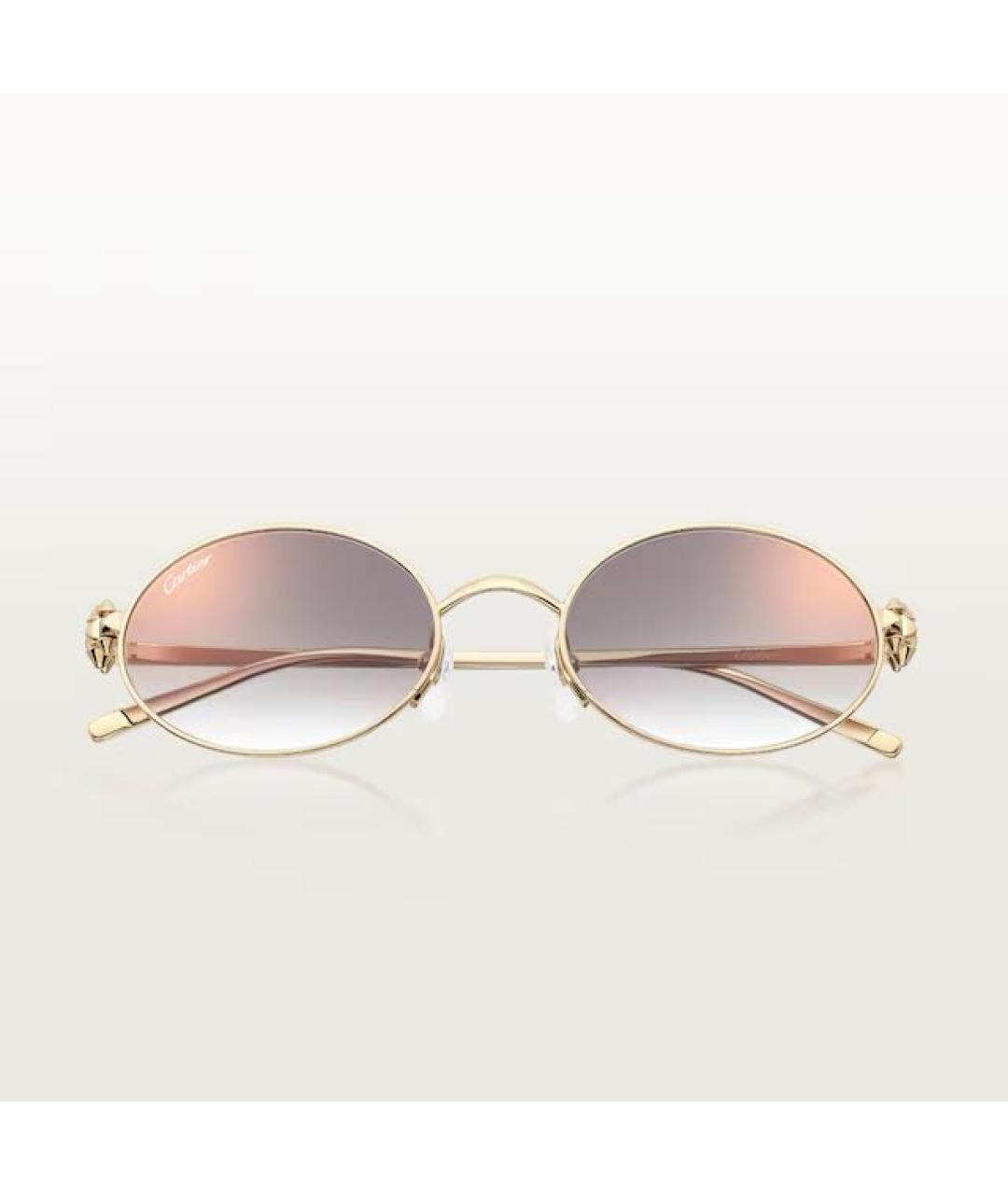CARTIER Золотые металлические солнцезащитные очки, фото 9