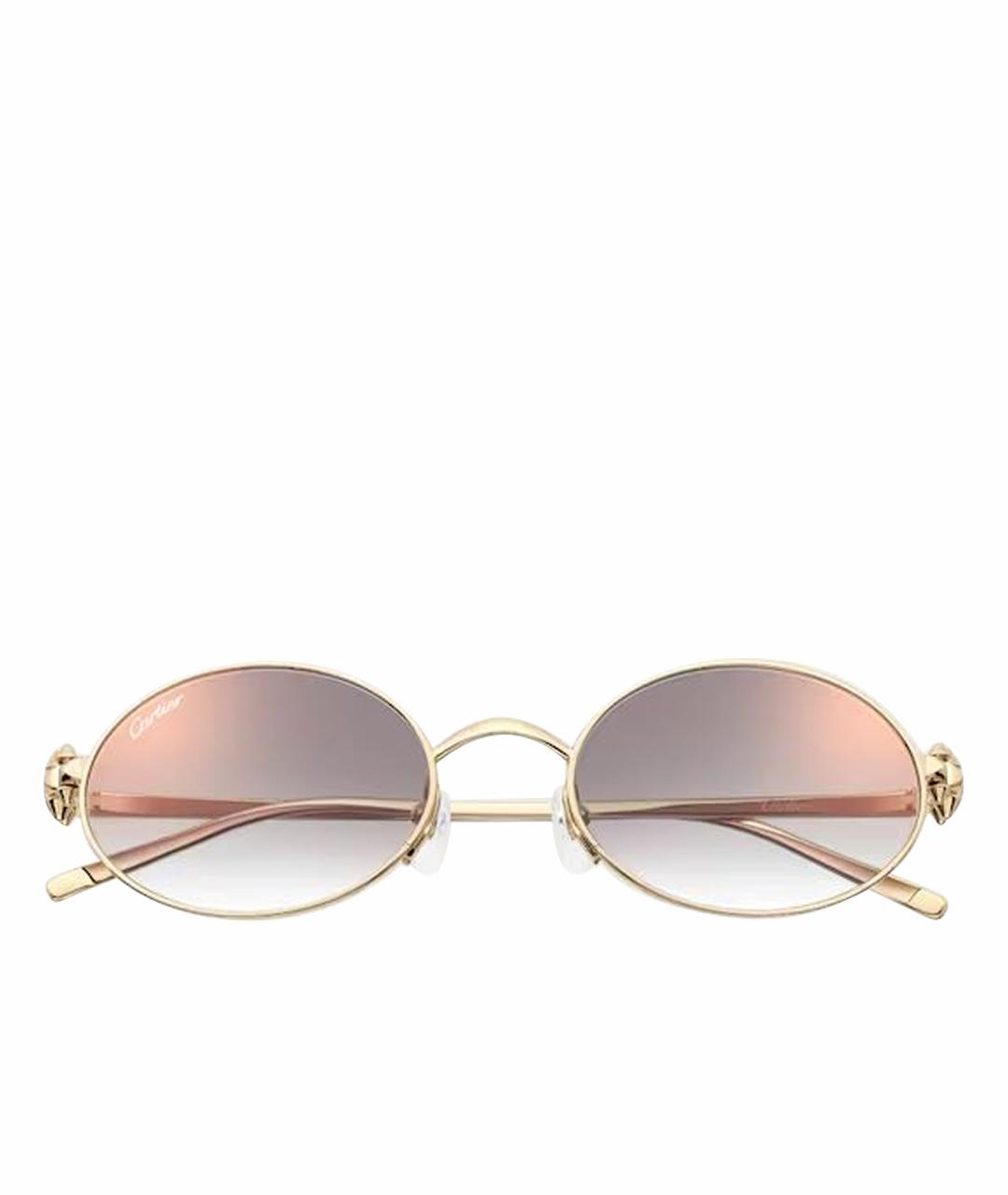 CARTIER Золотые металлические солнцезащитные очки, фото 1