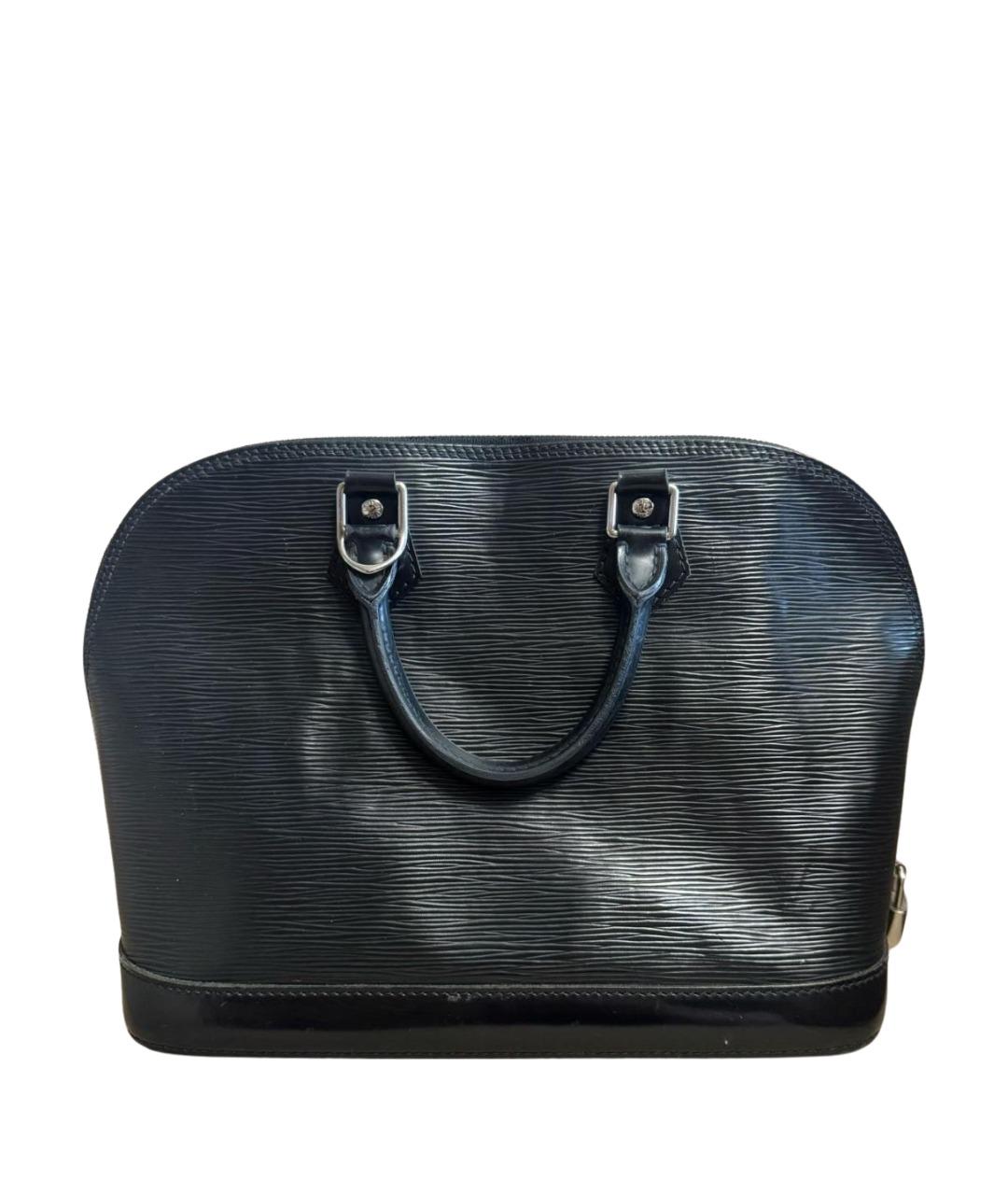 LOUIS VUITTON Черная кожаная сумка с короткими ручками, фото 1