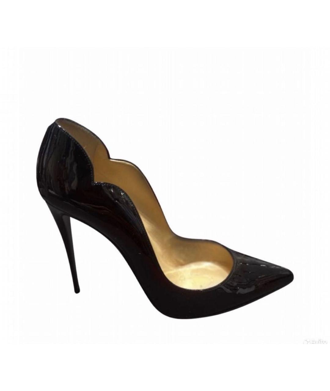 CHRISTIAN LOUBOUTIN Черные туфли из лакированной кожи, фото 1