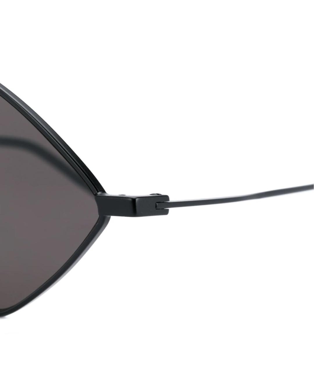 SAINT LAURENT Черные металлические солнцезащитные очки, фото 3