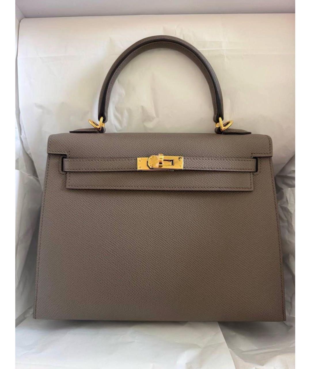 HERMES Коричневая кожаная сумка через плечо, фото 2