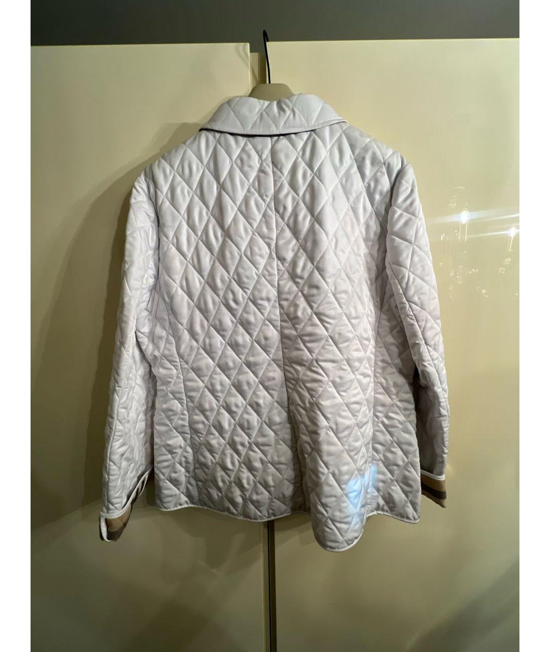 BURBERRY Белая полиэстеровая куртка, фото 2