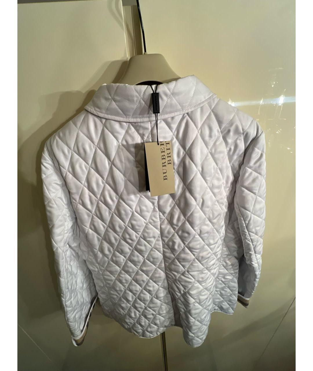 BURBERRY Белая полиэстеровая куртка, фото 3