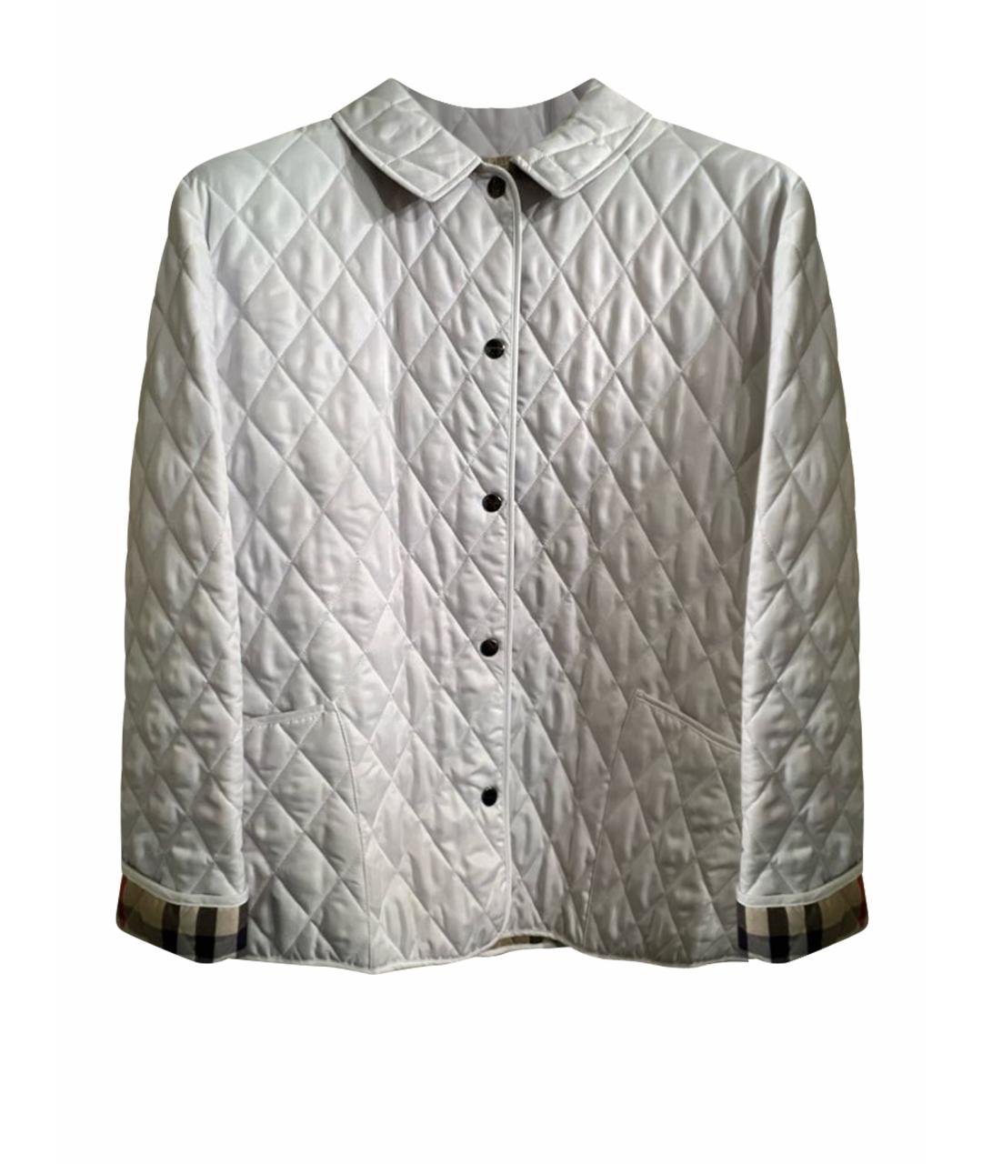 BURBERRY Белая полиэстеровая куртка, фото 1