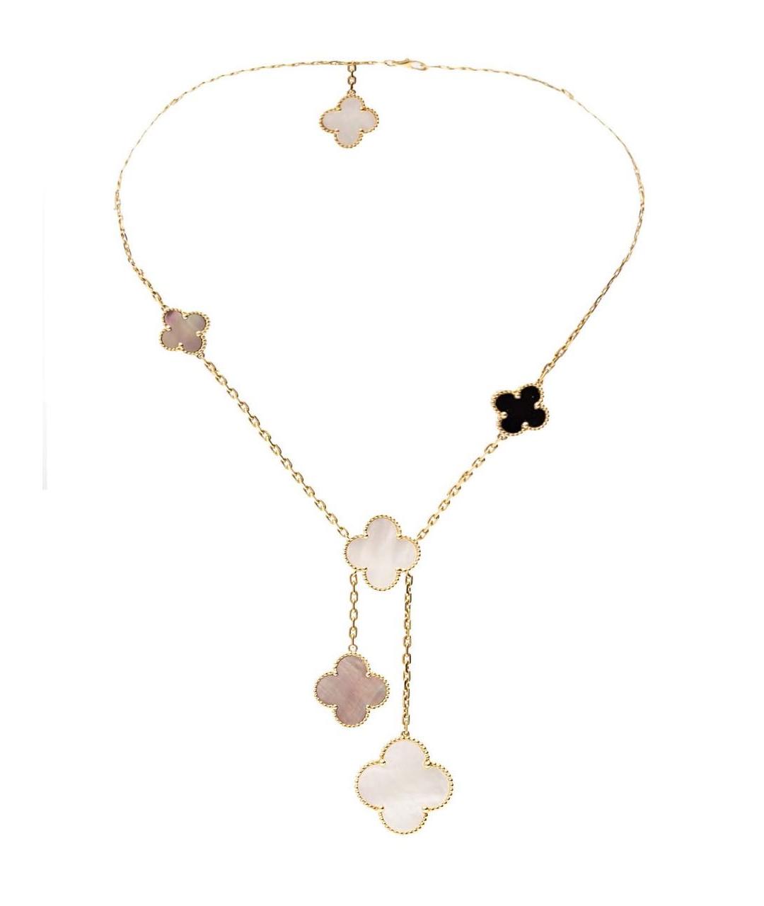 VAN CLEEF & ARPELS Серое колье из желтого золота, фото 2