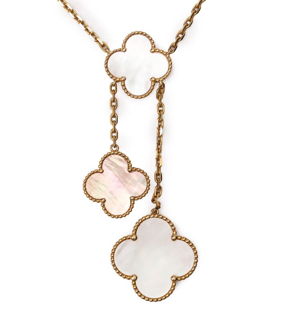 VAN CLEEF & ARPELS Серое колье из желтого золота, фото 3