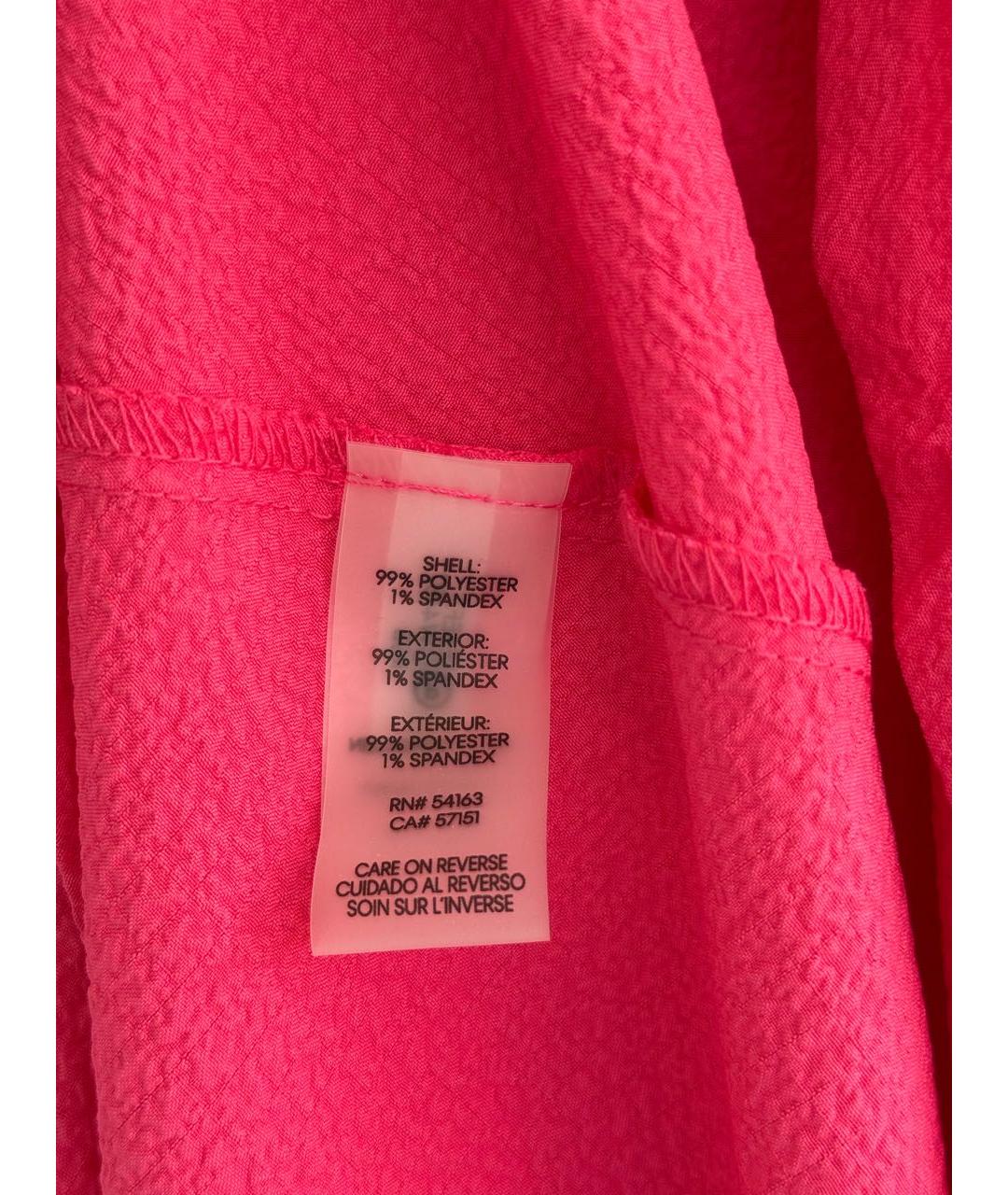 CALVIN KLEIN Коралловое полиэстеровое повседневное платье, фото 6
