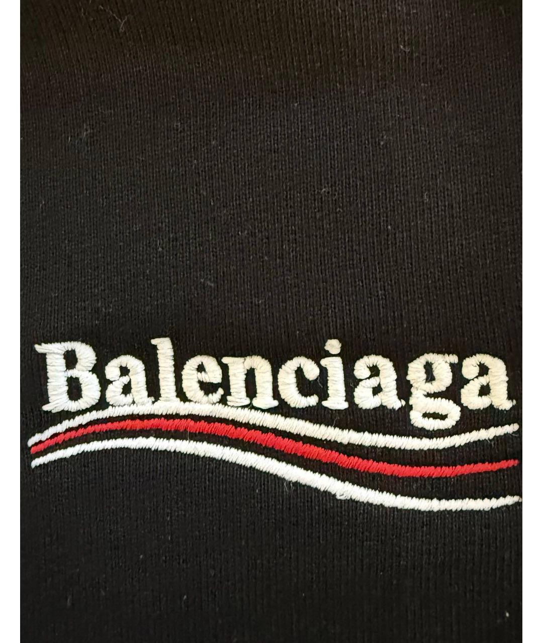 BALENCIAGA Черные хлопковые спортивные брюки и шорты, фото 3