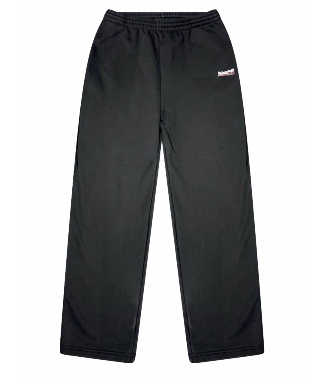 BALENCIAGA Черные хлопковые спортивные брюки и шорты, фото 1