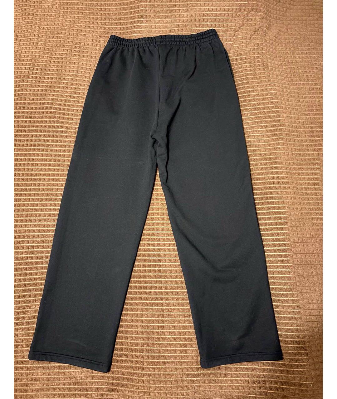 BALENCIAGA Черные хлопковые спортивные брюки и шорты, фото 2