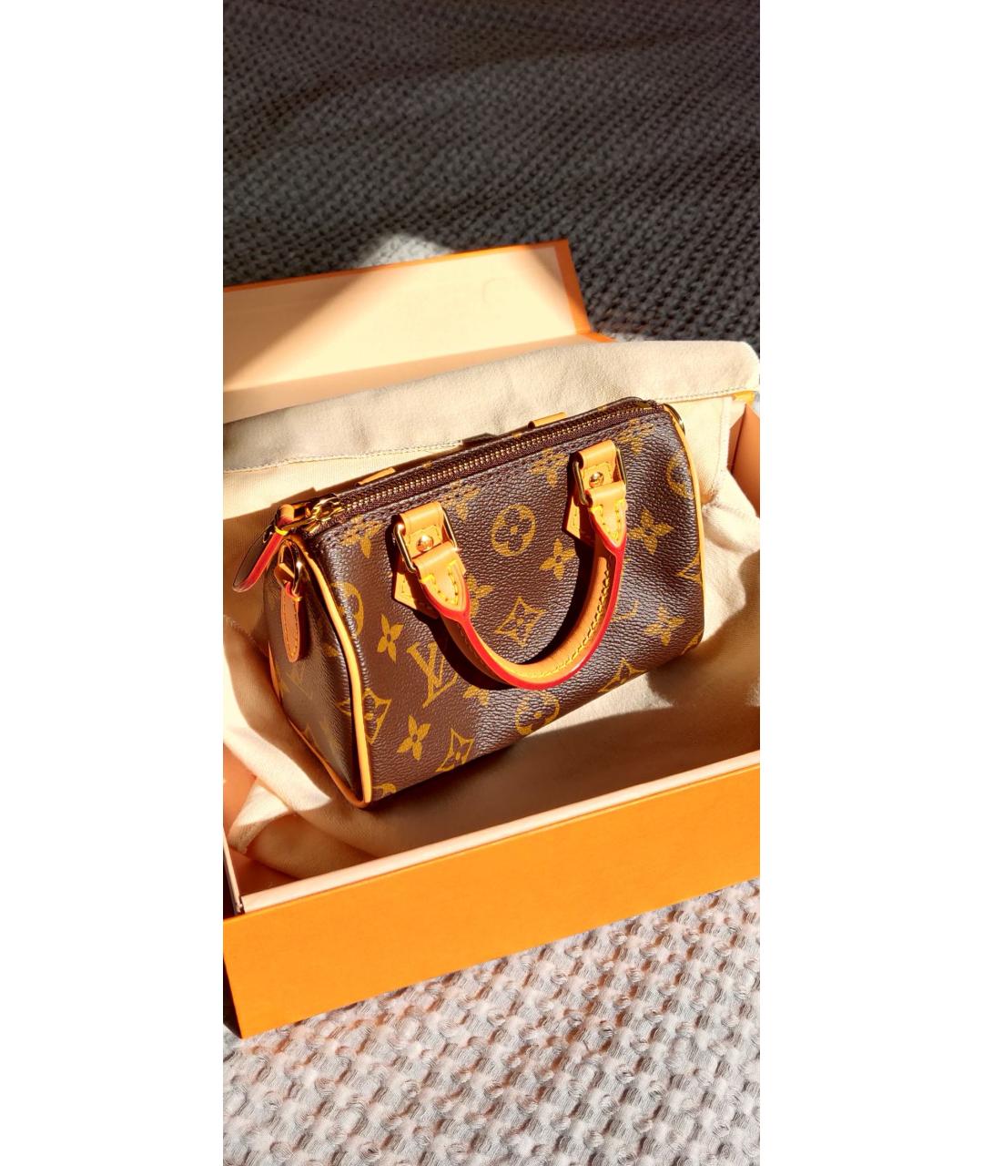 LOUIS VUITTON Коричневая кожаная сумка через плечо, фото 3