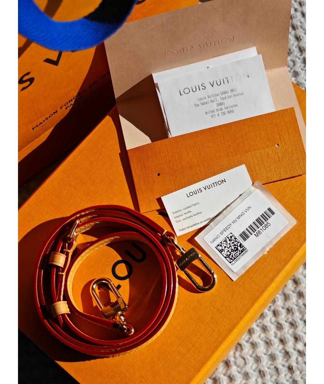 LOUIS VUITTON Коричневая кожаная сумка через плечо, фото 4