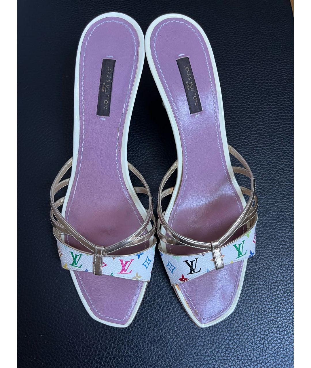 LOUIS VUITTON Мульти кожаные босоножки, фото 2